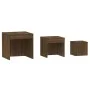 Stackable tables 3 pieces brown oak plywood by vidaXL, Side tables - Ref: Foro24-815227, Price: 53,13 €, Discount: %