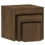 Stackable tables 3 pieces brown oak plywood by vidaXL, Side tables - Ref: Foro24-815227, Price: 53,13 €, Discount: %