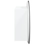 Armario de baño con espejo redondo y LED blanco 40x40x17,5 cm