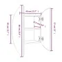 Badezimmerschrank mit rundem Spiegel und weißer LED 40x40x17,5 cm von vidaXL, Badezimmerwaschtische - Ref: Foro24-345579, Pre...