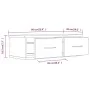 Wandschrank aus geräuchertem Eichensperrholz, 60 x 26 x 18,5 cm von vidaXL, Regale und Regale - Ref: Foro24-815078, Preis: 35...