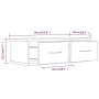 Wandschrank aus geräuchertem Eichensperrholz, 60 x 26 x 18,5 cm von vidaXL, Regale und Regale - Ref: Foro24-815078, Preis: 36...