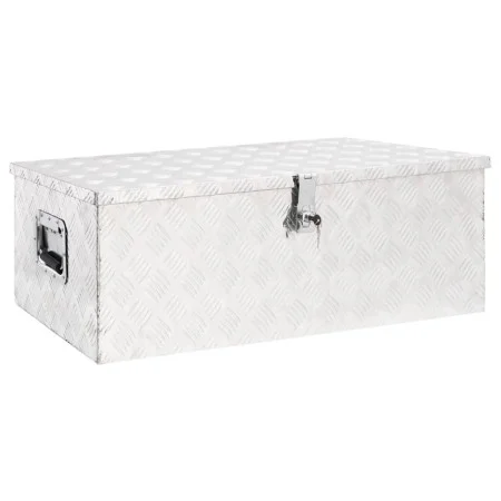 Aufbewahrungsbox aus silbernem Aluminium, 90 x 47 x 33,5 cm von vidaXL, Werkzeugkästen - Ref: Foro24-152254, Preis: 166,83 €,...