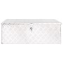 Aufbewahrungsbox aus silbernem Aluminium, 90 x 47 x 33,5 cm von vidaXL, Werkzeugkästen - Ref: Foro24-152254, Preis: 169,25 €,...