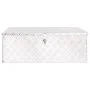 Aufbewahrungsbox aus silbernem Aluminium, 90 x 47 x 33,5 cm von vidaXL, Werkzeugkästen - Ref: Foro24-152254, Preis: 166,83 €,...
