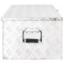 Aufbewahrungsbox aus silbernem Aluminium, 90 x 47 x 33,5 cm von vidaXL, Werkzeugkästen - Ref: Foro24-152254, Preis: 169,25 €,...