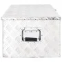 Aufbewahrungsbox aus silbernem Aluminium, 90 x 47 x 33,5 cm von vidaXL, Werkzeugkästen - Ref: Foro24-152254, Preis: 166,83 €,...