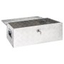 Aufbewahrungsbox aus silbernem Aluminium, 90 x 47 x 33,5 cm von vidaXL, Werkzeugkästen - Ref: Foro24-152254, Preis: 169,25 €,...