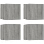 Wand-TV-Schränke 4 Stück Sonoma grau 30,5x30x30 cm von vidaXL, TV-Möbel - Ref: Foro24-815140, Preis: 88,03 €, Rabatt: %