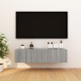Wand-TV-Schränke 4 Stück Sonoma grau 30,5x30x30 cm von vidaXL, TV-Möbel - Ref: Foro24-815140, Preis: 88,03 €, Rabatt: %