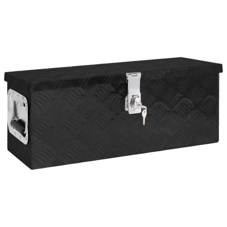 Aufbewahrungsbox aus schwarzem Aluminium, 60 x 23,5 x 23 cm von vidaXL, Werkzeugkästen - Ref: Foro24-152249, Preis: 106,04 €,...