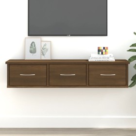 Brown oak plywood wall cabinet 88x26x18.5cm by vidaXL, Shelves and shelves - Ref: Foro24-815083, Price: 50,51 €, Discount: %