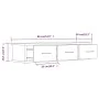 Wandschrank aus braunem Eichensperrholz, 88 x 26 x 18,5 cm von vidaXL, Regale und Regale - Ref: Foro24-815083, Preis: 47,87 €...