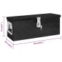 Aufbewahrungsbox aus schwarzem Aluminium, 60 x 23,5 x 23 cm von vidaXL, Werkzeugkästen - Ref: Foro24-152249, Preis: 106,04 €,...