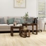 Stackable tables 3 pieces smoked oak plywood by vidaXL, Side tables - Ref: Foro24-815222, Price: 40,47 €, Discount: %