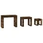 Stackable tables 3 pieces smoked oak plywood by vidaXL, Side tables - Ref: Foro24-815222, Price: 38,51 €, Discount: %