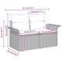 Conjunto de sofá de jardín 6 pcs Gris Poliratán