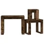Stackable tables 3 pieces smoked oak plywood by vidaXL, Side tables - Ref: Foro24-815222, Price: 38,51 €, Discount: %