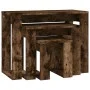 Stackable tables 3 pieces smoked oak plywood by vidaXL, Side tables - Ref: Foro24-815222, Price: 38,51 €, Discount: %