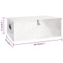 Aufbewahrungsbox aus silbernem Aluminium, 100 x 55 x 37 cm von vidaXL, Werkzeugkästen - Ref: Foro24-152256, Preis: 248,97 €, ...