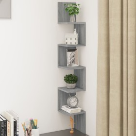 Sonoma Gray Wall Corner Shelf 20x20x127.5 cm by vidaXL, Shelves and shelves - Ref: Foro24-815211, Price: 36,06 €, Discount: %