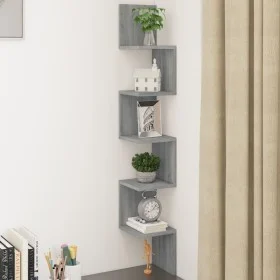 Sonoma Gray Wall Corner Shelf 20x20x127.5 cm by vidaXL, Shelves and shelves - Ref: Foro24-815211, Price: 34,92 €, Discount: %