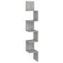 Sonoma Gray Wall Corner Shelf 20x20x127.5 cm by vidaXL, Shelves and shelves - Ref: Foro24-815211, Price: 36,06 €, Discount: %