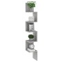 Sonoma Gray Wall Corner Shelf 20x20x127.5 cm by vidaXL, Shelves and shelves - Ref: Foro24-815211, Price: 36,06 €, Discount: %