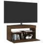 TV cabinet with LED lights brown oak 75x35x40 cm by vidaXL, TV Furniture - Ref: Foro24-815127, Price: 51,84 €, Discount: %