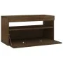 Mueble de TV con luces LED roble marrón 75x35x40 cm de vidaXL, Muebles TV - Ref: Foro24-815127, Precio: 51,01 €, Descuento: %