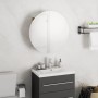 Bathroom cabinet with round mirror and LED oak 40x40x17.5 cm by vidaXL, bathroom vanities - Ref: Foro24-345582, Price: 158,75...
