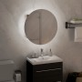Bathroom cabinet with round mirror and LED oak 40x40x17.5 cm by vidaXL, bathroom vanities - Ref: Foro24-345582, Price: 158,75...
