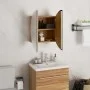 Armario de baño con espejo redondo y LED roble 40x40x17,5 cm de vidaXL, Tocadores de baño - Ref: Foro24-345582, Precio: 154,8...