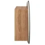 Armario de baño con espejo redondo y LED roble 40x40x17,5 cm de vidaXL, Tocadores de baño - Ref: Foro24-345582, Precio: 154,8...
