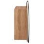 Bathroom cabinet with round mirror and LED oak 40x40x17.5 cm by vidaXL, bathroom vanities - Ref: Foro24-345582, Price: 158,75...