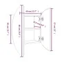 Armario de baño con espejo redondo y LED roble 40x40x17,5 cm de vidaXL, Tocadores de baño - Ref: Foro24-345582, Precio: 154,8...