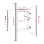 Bathroom cabinet with round mirror and LED oak 40x40x17.5 cm by vidaXL, bathroom vanities - Ref: Foro24-345582, Price: 158,75...