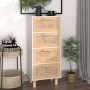 White sideboard solid pine wood and natural rattan 40x30x90 cm by vidaXL, Sideboards - Ref: Foro24-345642, Price: 153,94 €, D...