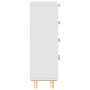 White sideboard solid pine wood and natural rattan 40x30x90 cm by vidaXL, Sideboards - Ref: Foro24-345642, Price: 156,86 €, D...