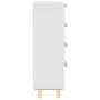 White sideboard solid pine wood and natural rattan 40x30x90 cm by vidaXL, Sideboards - Ref: Foro24-345642, Price: 153,94 €, D...