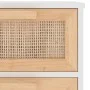 White sideboard solid pine wood and natural rattan 40x30x90 cm by vidaXL, Sideboards - Ref: Foro24-345642, Price: 153,94 €, D...