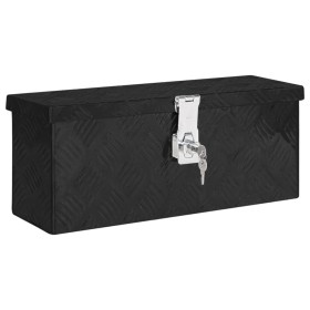 Aluminium Aufbewahrungsbox schwarz 50x15x20,5 cm von vidaXL, Werkzeugkästen - Ref: Foro24-152247, Preis: 67,83 €, Rabatt: %