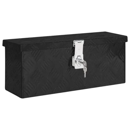 Caja de almacenaje de aluminio negro 50x15x20,5 cm de vidaXL, Cajas de herramientas - Ref: Foro24-152247, Precio: 67,83 €, De...