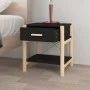 Mesitas de noche 2 uds madera contrachapada negro 42x38x45 cm de vidaXL, Mesitas de noche - Ref: Foro24-345657, Precio: 64,28...