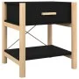 Mesitas de noche 2 uds madera contrachapada negro 42x38x45 cm de vidaXL, Mesitas de noche - Ref: Foro24-345657, Precio: 64,28...