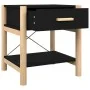 Mesitas de noche 2 uds madera contrachapada negro 42x38x45 cm de vidaXL, Mesitas de noche - Ref: Foro24-345657, Precio: 64,28...
