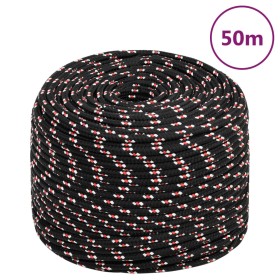 Cuerda de barco polipropileno negra 6 mm 50 m de vidaXL, Sogas y cuerdas metálicas - Ref: Foro24-152338, Precio: 12,72 €, Des...