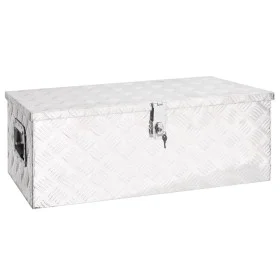 Aufbewahrungsbox aus silbernem Aluminium, 80 x 39 x 30 cm von vidaXL, Werkzeugkästen - Ref: Foro24-152252, Preis: 139,97 €, R...
