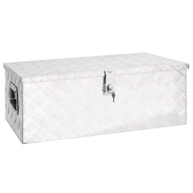 Silver aluminum storage box 80x39x30 cm by vidaXL, Toolboxes - Ref: Foro24-152252, Price: 140,06 €, Discount: %