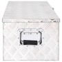 Aufbewahrungsbox aus silbernem Aluminium, 80 x 39 x 30 cm von vidaXL, Werkzeugkästen - Ref: Foro24-152252, Preis: 140,06 €, R...